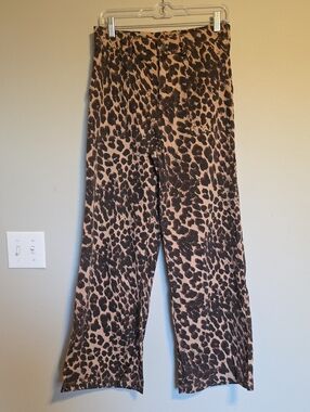 THREADS 4 THOUGHT Leopard Print Wide-Leg Pants in Brown and Cream